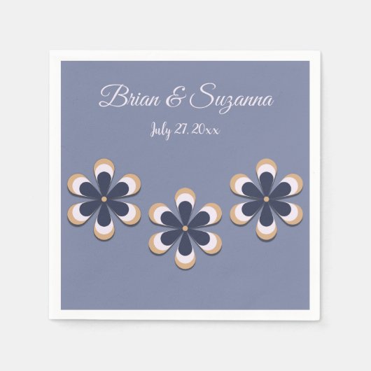 Retro 70's ventilatorkracht in kleurendagenbride servet (Voorkant)