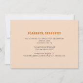 Retro 70s Vibe Foto Graduation Party Kaart (Achterkant)