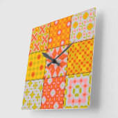 Retro 70's vierkante klok (Hoek)