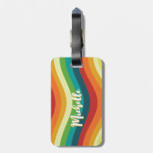 Retro 70s Vintage Bagagelabel (Achterkant verticaal)