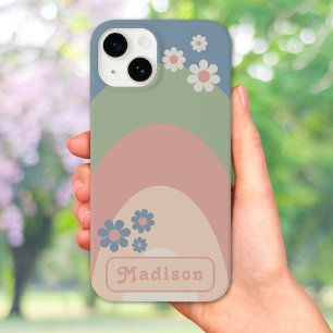 Retro 70s Vintage Pastel Boog met naam Case-Mate iPhone 14 Hoesje
