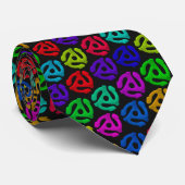 Retro 70s Vinylplaat 45 Custom Nekband Tie Stropdas (Opgerold)