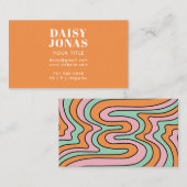 Retro 70's Visitekaartje Abstract (Voorkant / Achterkant)