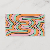 Retro 70's Visitekaartje Abstract (Achterkant)