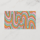 Retro 70's Visitekaartje Abstract Roze (Achterkant)