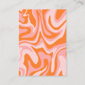 Retro 70s Vloeibare wervelkolom Boho Roze Sinaasap Informatiekaartje (Achterkant)