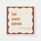 Retro 70s Wavy esthetische repetitie diner Servet (Voorkant)