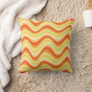 Retro 70s Wavy Pattern ,Groovy Abstracte Funky Vin Kussen