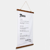 Retro 70s Wedding Menu Hanging Tapestry Hangend Wandkleed (Gebogen)