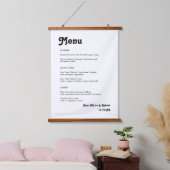 Retro 70s Wedding Menu Hanging Tapestry Hangend Wandkleed (Slaapkamer)