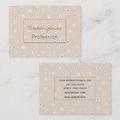 Retro 70's White Daisy Flowers Boho Cream Design Visitekaartje (Voorkant / Achterkant)