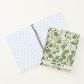 Retro 70s Wildflower & Polka Dot Personalized Notitieboek (Binnen)