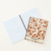 Retro 70s Wildflower & Polka Dot Personalized Notitieboek (Binnen)