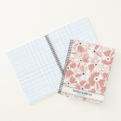 Retro 70s Wildflower & Polka Dot Personalized Rose Notitieboek (Binnen)