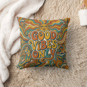 Retro 70s Worpillow Groovy Sunburst Decoratie Kussen