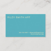 Retro 70s Yellow Blue Colorful Abstract Trendy Visitekaartje (Voorkant)