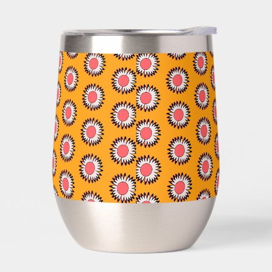 Retro 70s Yellow Pink Daisy Floral Pattern (Links)