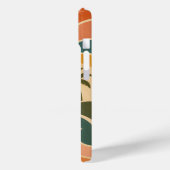 Retro 70s Zonsondergang Golven & Palmboom Esthetie Case-Mate iPhone Case (Achterkant / Links)