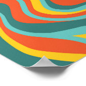 Retro 70s zwemt achtergrond poster (Hoek)