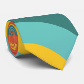 Retro 70s zwemt achtergrond stropdas (Opgerold)