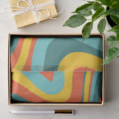 Retro 70s zwemt achtergrond tissuepapier (Geschenk)