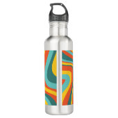 Retro 70s zwemt achtergrond waterfles (Achterkant)