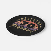 Retro 70th Birthday Humor Papieren Bordje (Gekanteld)