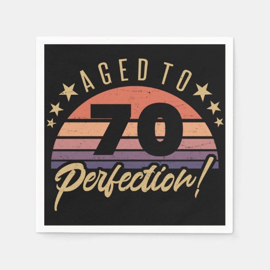 Retro 70th Birthday Humor Servet (Voorkant)