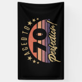 Retro 70th Birthday Humor Spandoek (Verticaal)