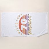 Retro 70th Birthday Humor Strandlaken (Voorkant)