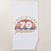 Retro 70th Birthday Humor Strandlaken (Voorkant)