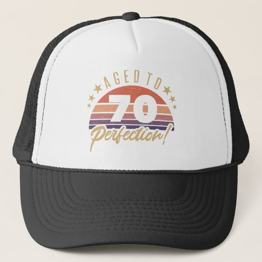 Retro 70th Birthday Humor Trucker Pet (Voorkant)