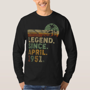 Retro 71 jaar april geboren sinds 1995 t-shirt