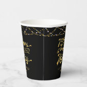 Retro 75e verjaardag 75 jaar in de schijnwerpers papieren bekers (Rechts)