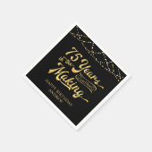 Retro 75e verjaardag 75 jaar in de schijnwerpers servet (Hoek)