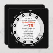 Retro 75e Verjaardagsfeestuitnodiging Rotary Dial Kaart (Voorkant / Achterkant)