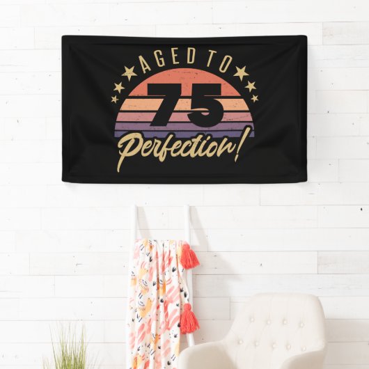 Retro 75th Birthday Humor Spandoek (Insitu)