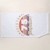 Retro 75th Birthday Humor Strandlaken (Voorkant)