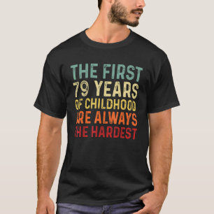 Retro 79 jaar oude Mannen Vrouwen Gezegde 79e verj T-shirt