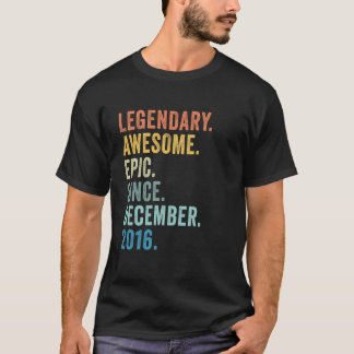 Retro 7e verjaardagsjongen legendarisch Geweldige  T-shirt