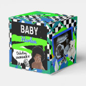 Retro 80/90's Hip Hop Baby shower Foto Bedankdoosjes (Achterkant)