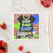 Retro 80/90's Hip Hop Baby shower Napkins Servet (Insitu)