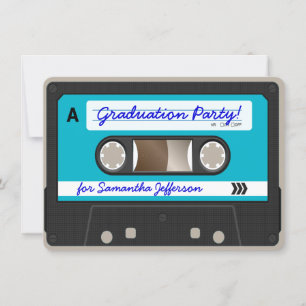 Retro 80 Cassettebandje Graduation Party Kaart