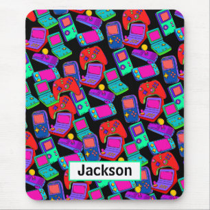 Retro  80-gamerontwerp muismat