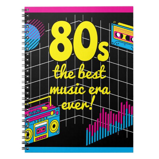 Retro 80: het beste muziektijdperk ooit! notitieboek (Voorkant)