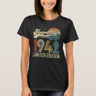 Retro 80 Jaar Oud 80e Verjaardag Vintage Retro Aug T-shirt