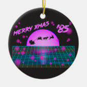 Retro , 80 kerst, Sinternij Keramisch Ornament (Voorkant)