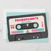Retro 80 Music Mix Tape Sweet, 16 oktober Kaart (Voorkant)