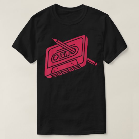 Retro 80-muziektape t-shirt (Design voorkant)