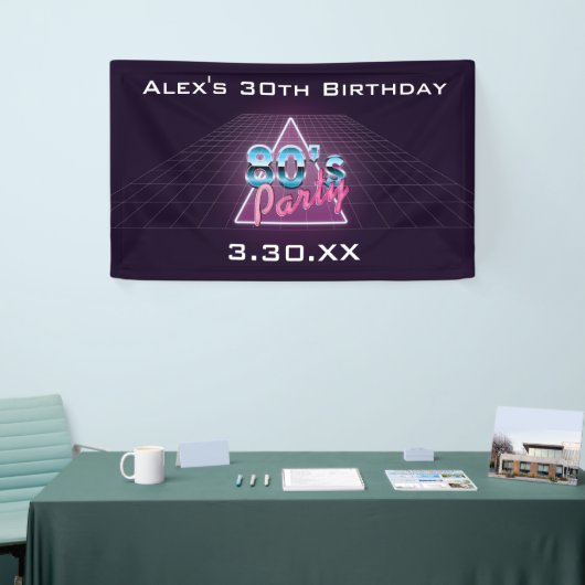 Retro 80-partijbanner spandoek (Beurs)